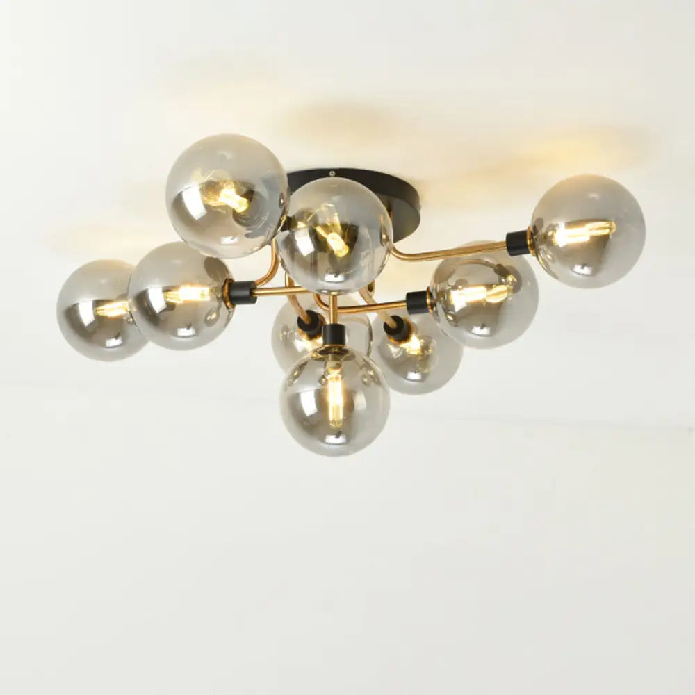 DecorBites™ DecorBites™ Contemporary Semi Flush Bubble Glass Ceiling Light for Living Room
