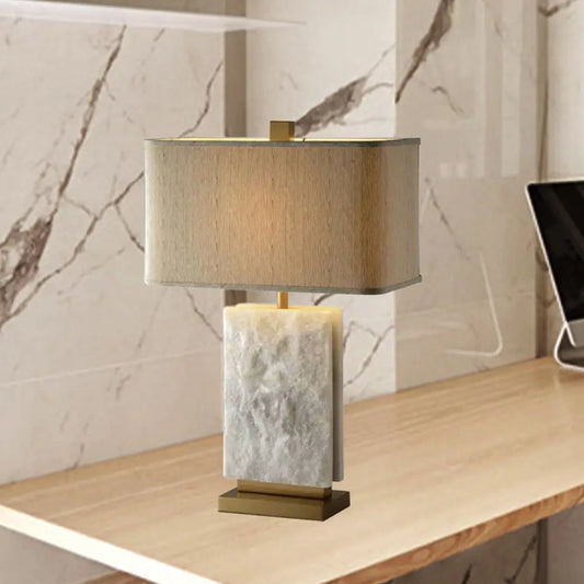 Contemporary Shaded Fabric Task Light - White Reading Book Lamp for Study