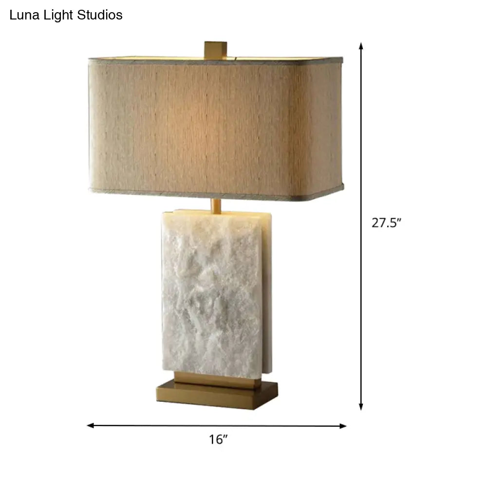 مصباح عمل معاصر من القماش المظلل - مصباح قراءة أبيض للدراسة