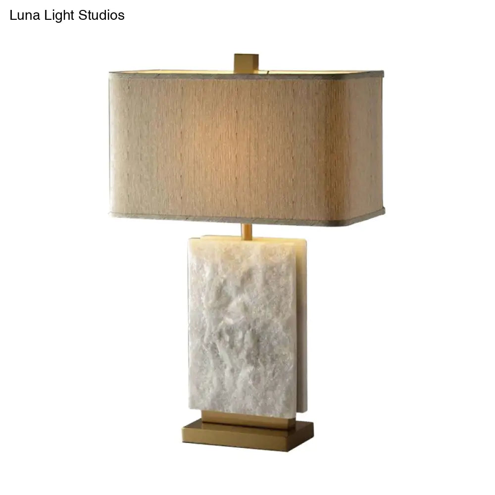 مصباح عمل معاصر من القماش المظلل - مصباح قراءة أبيض للدراسة