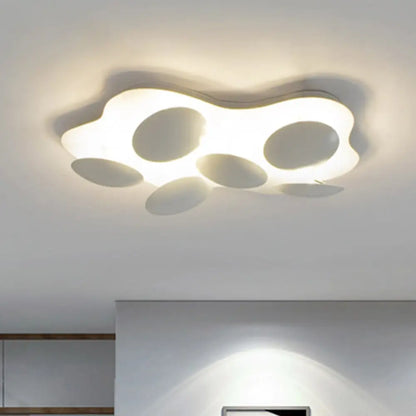 DecorBites™ DecorBites™ Contemporary Shell Acrylic LED Flushmount Ceiling Light in White for Living Room
