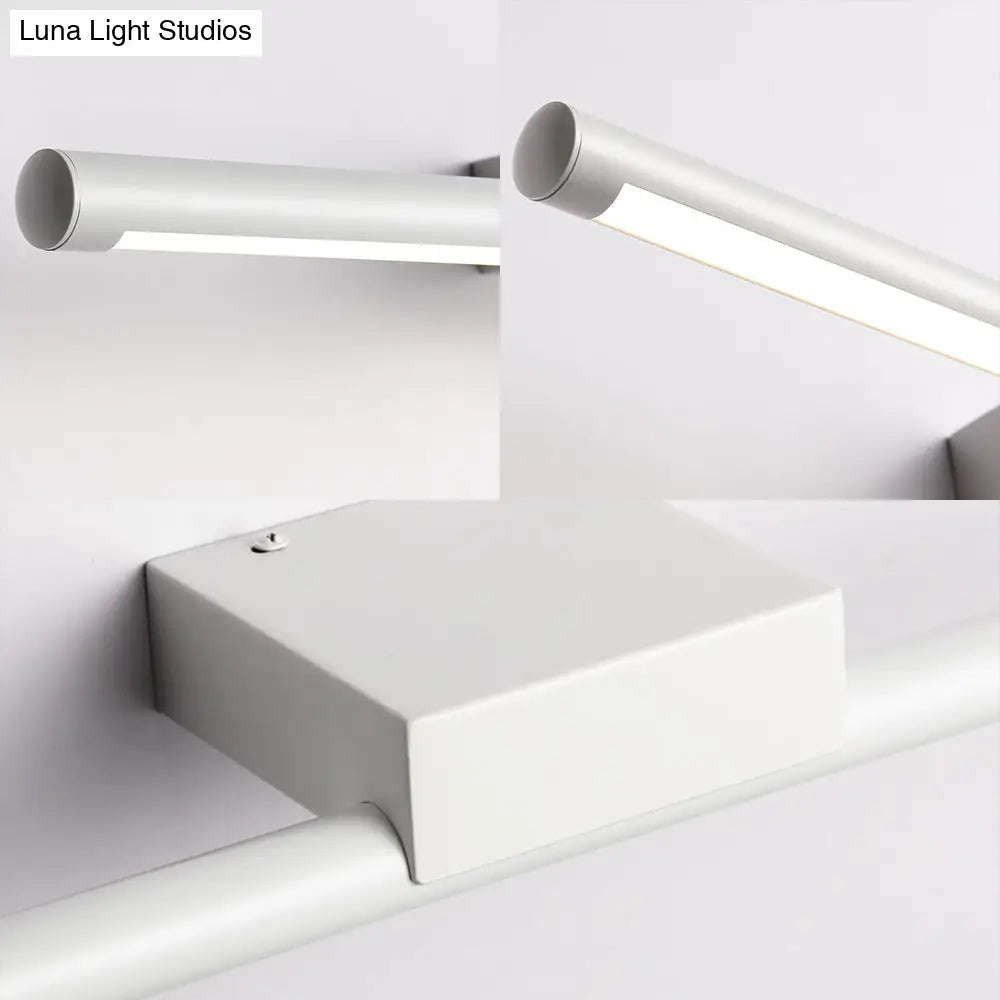 Aplique de pared DecorBites™ de metal delgado y contemporáneo con luz LED - 16"/19.5"/23.5" de ancho - Luz blanca/cálida - Montaje en pared