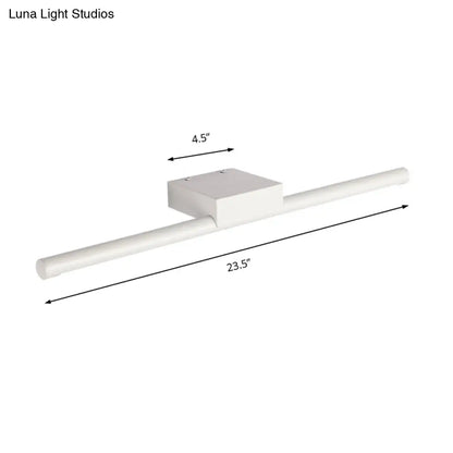 Aplique de pared DecorBites™ de metal delgado y contemporáneo con luz LED - 16"/19.5"/23.5" de ancho - Luz blanca/cálida - Montaje en pared
