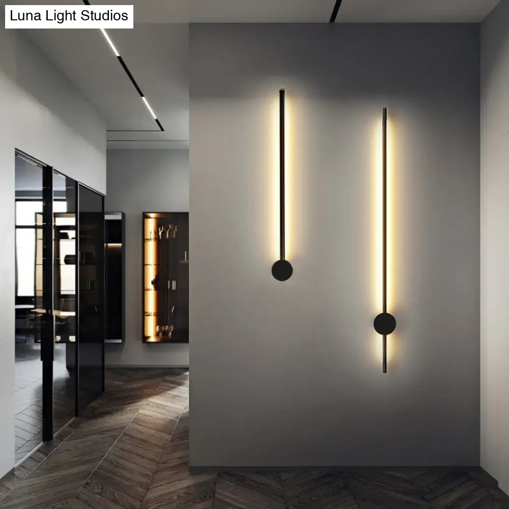 DecorBites™ DecorBites™ Contemporary Slim Tube Sconce LED Wall Light Fixture for Living Room - Metal Design