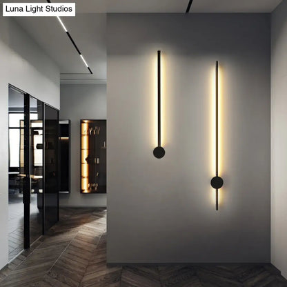 DecorBites™ DecorBites™ Contemporary Slim Tube Sconce LED Wall Light Fixture for Living Room - Metal Design