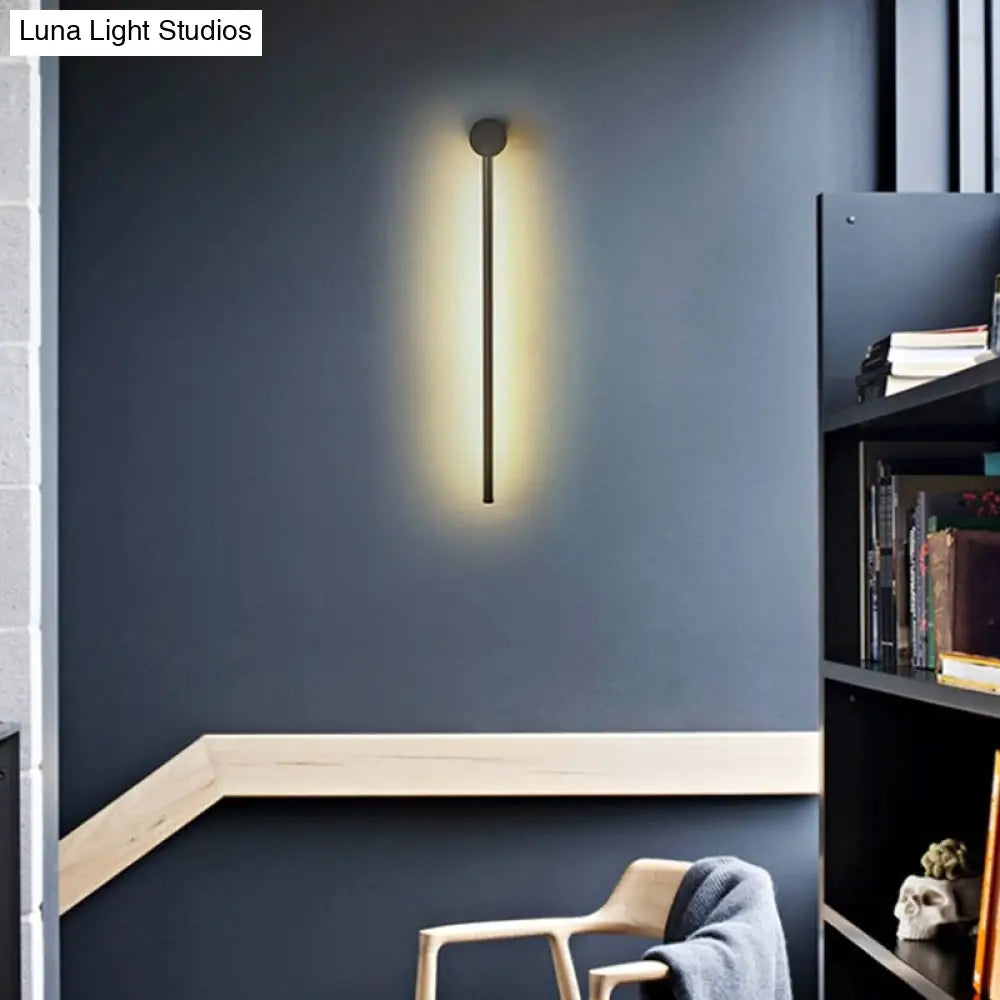 DecorBites™ DecorBites™ Contemporary Slim Tube Sconce LED Wall Light Fixture for Living Room - Metal Design