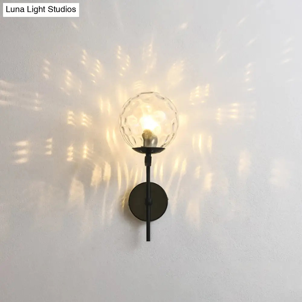 Aplique de pared esférico contemporáneo DecorBites™ - Para dormitorio con 1 bombilla