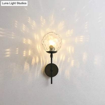 Aplique de pared esférico contemporáneo DecorBites™ - Para dormitorio con 1 bombilla