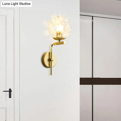 Aplique de pared esférico contemporáneo DecorBites™ - Para dormitorio con 1 bombilla