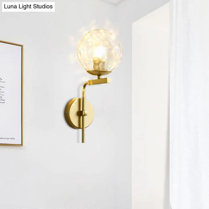 Aplique de pared esférico contemporáneo DecorBites™ - Para dormitorio con 1 bombilla