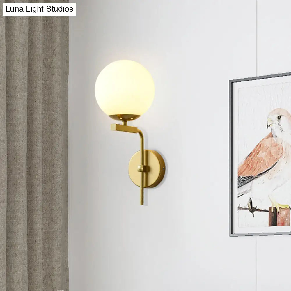 Aplique de pared esférico contemporáneo DecorBites™ - Para dormitorio con 1 bombilla