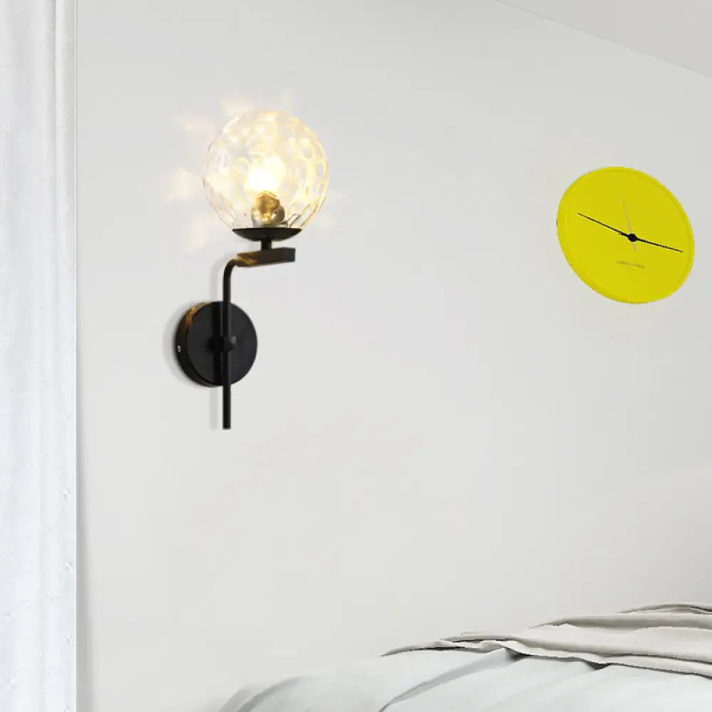 Aplique de pared esférico contemporáneo DecorBites™ - Para dormitorio con 1 bombilla