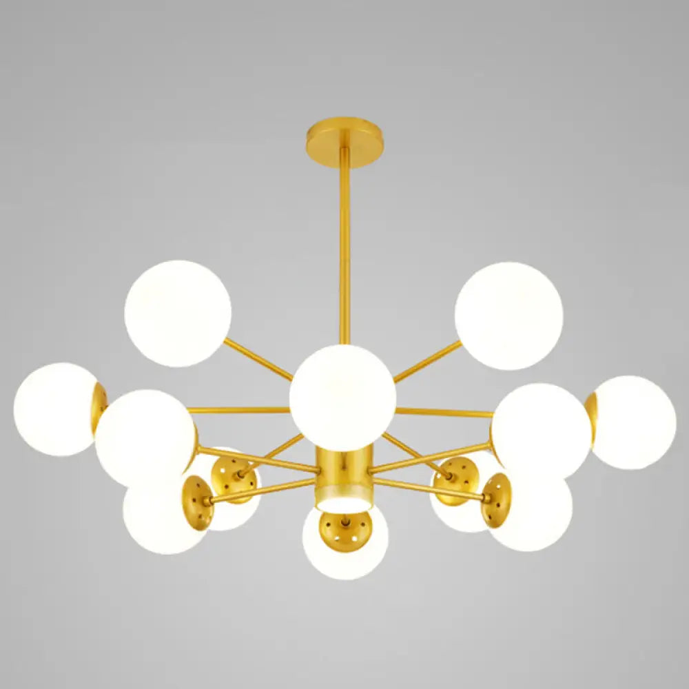 Contemporary Spherical Glass Chandelier Light for Living Room Ceiling