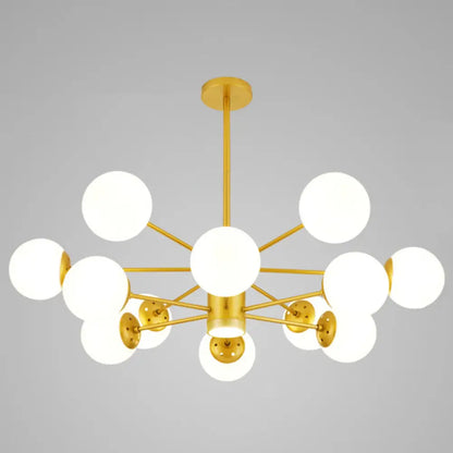 Contemporary Spherical Glass Chandelier Light for Living Room Ceiling