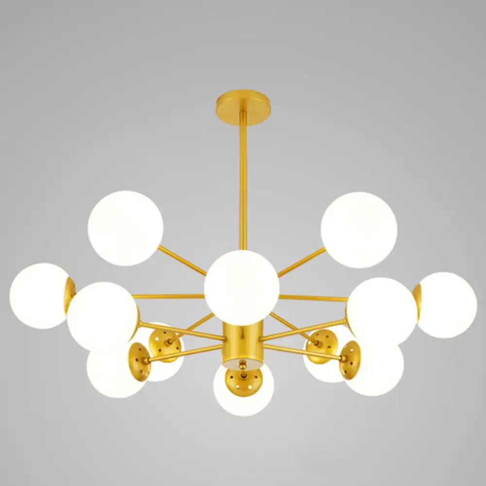 Contemporary Spherical Glass Chandelier Light for Living Room Ceiling