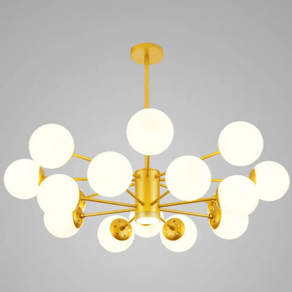 Contemporary Spherical Glass Chandelier Light for Living Room Ceiling