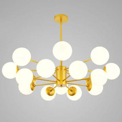 Contemporary Spherical Glass Chandelier Light for Living Room Ceiling