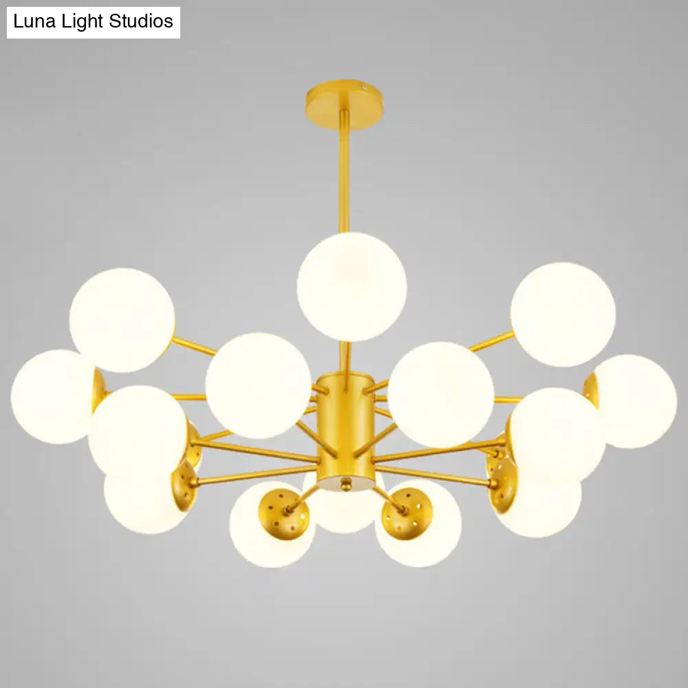 Contemporary Spherical Glass Chandelier Light for Living Room Ceiling