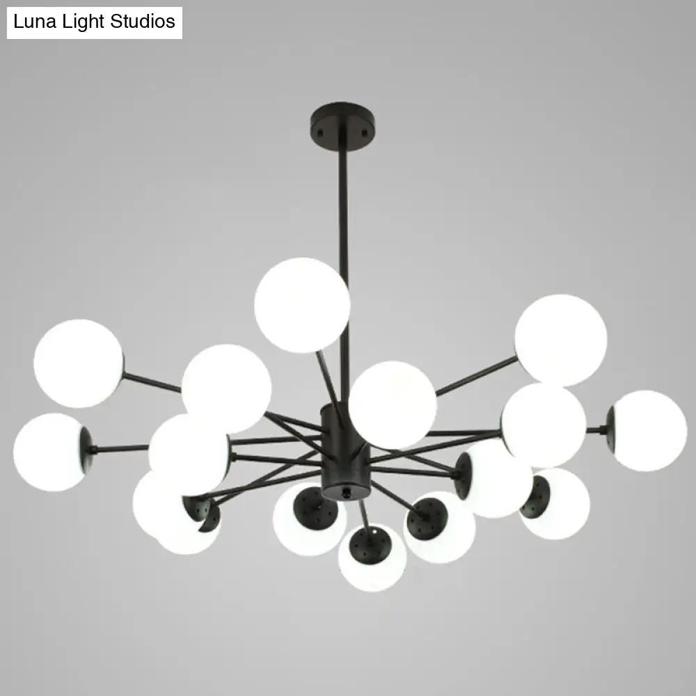 Contemporary Spherical Glass Chandelier Light for Living Room Ceiling