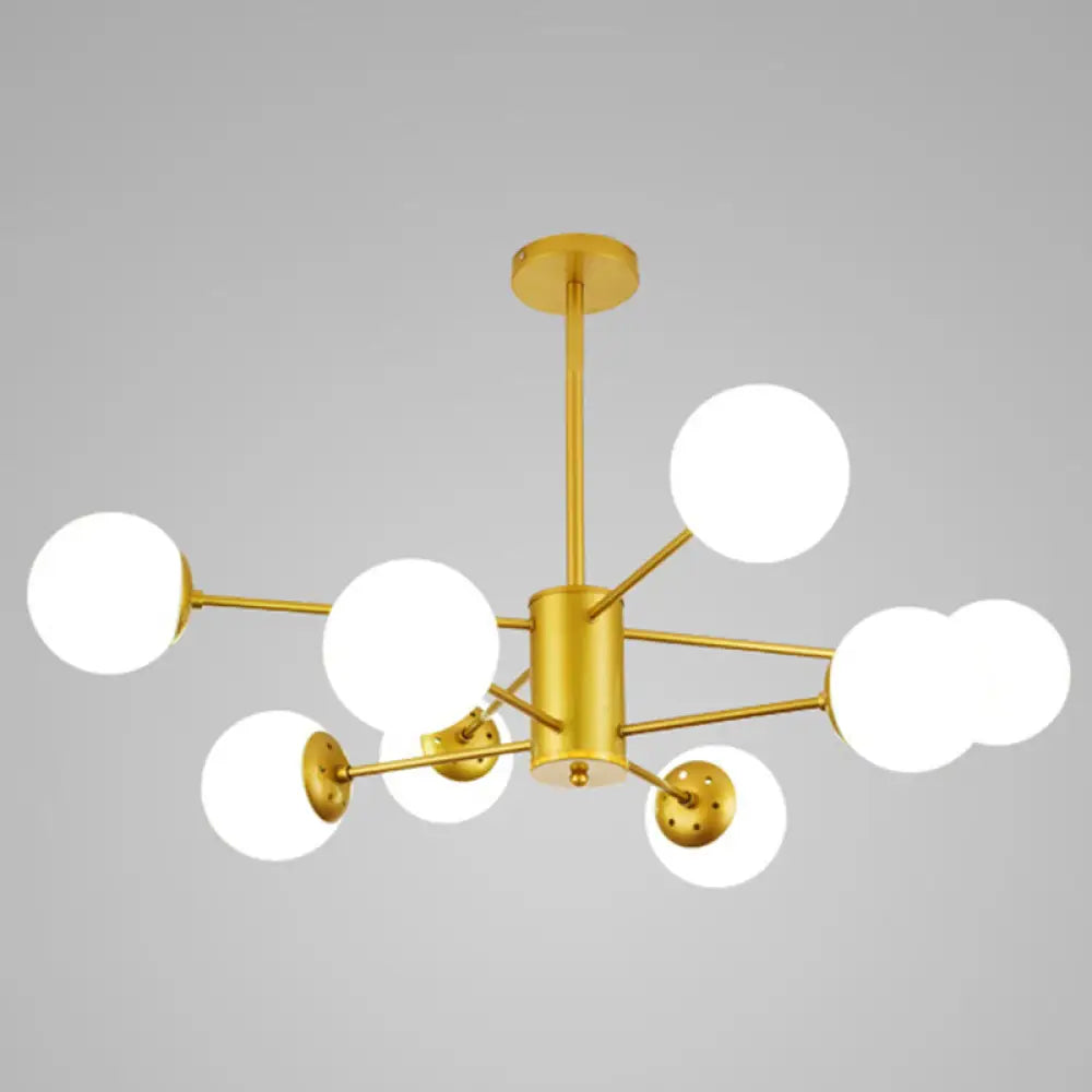 Contemporary Spherical Glass Chandelier Light for Living Room Ceiling