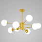 Contemporary Spherical Glass Chandelier Light for Living Room Ceiling