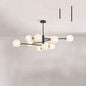 Contemporary Sputnik Chandelier - Glass Living Room Ceiling Light Fixture+