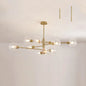 Contemporary Sputnik Chandelier - Glass Living Room Ceiling Light Fixture+