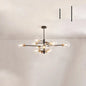 Contemporary Sputnik Chandelier - Glass Living Room Ceiling Light Fixture+