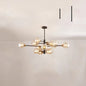 Contemporary Sputnik Chandelier - Glass Living Room Ceiling Light Fixture+