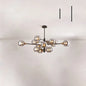 Contemporary Sputnik Chandelier - Glass Living Room Ceiling Light Fixture+