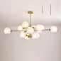 Contemporary Sputnik Chandelier - Glass Living Room Ceiling Light Fixture+