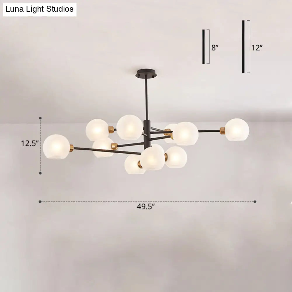 Contemporary Sputnik Chandelier - Glass Living Room Ceiling Light Fixture+