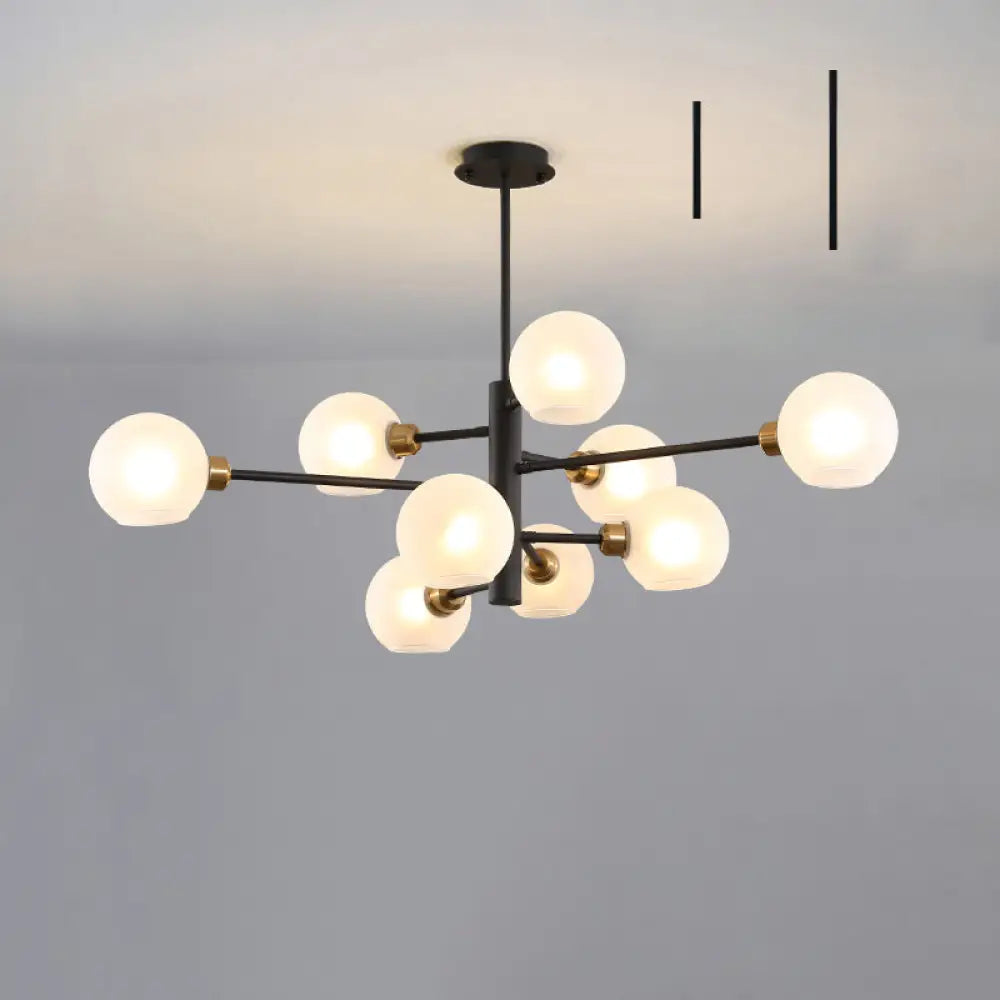 Contemporary Sputnik Chandelier - Glass Living Room Ceiling Light Fixture+