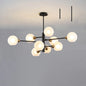 Contemporary Sputnik Chandelier - Glass Living Room Ceiling Light Fixture+