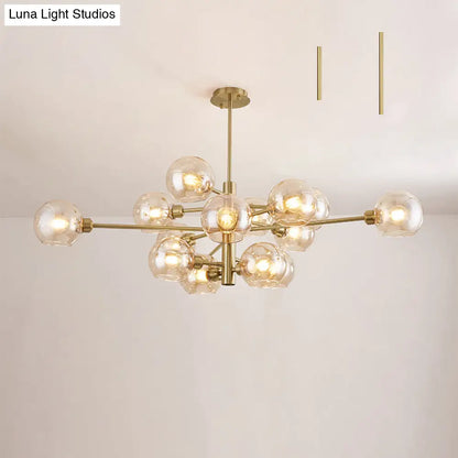 Contemporary Sputnik Chandelier - Glass Living Room Ceiling Light Fixture+