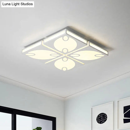 DecorBites™ Contemporary Square Ceiling Mounted Light with Oval Pattern, 19.5"/23.5" W LED Flush Mount Lamp