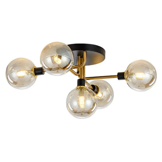 DecorBites™ DecorBites™ Contemporary Stained Glass Ceiling Light Fixtures for Bedroom - Bubble Semi Flush Mount Lighting