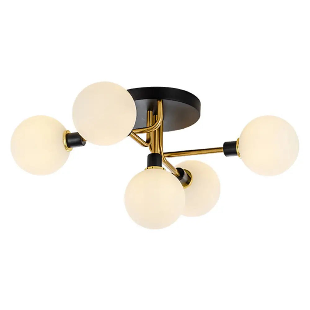 DecorBites™ DecorBites™ Contemporary Stained Glass Ceiling Light Fixtures for Bedroom - Bubble Semi Flush Mount Lighting