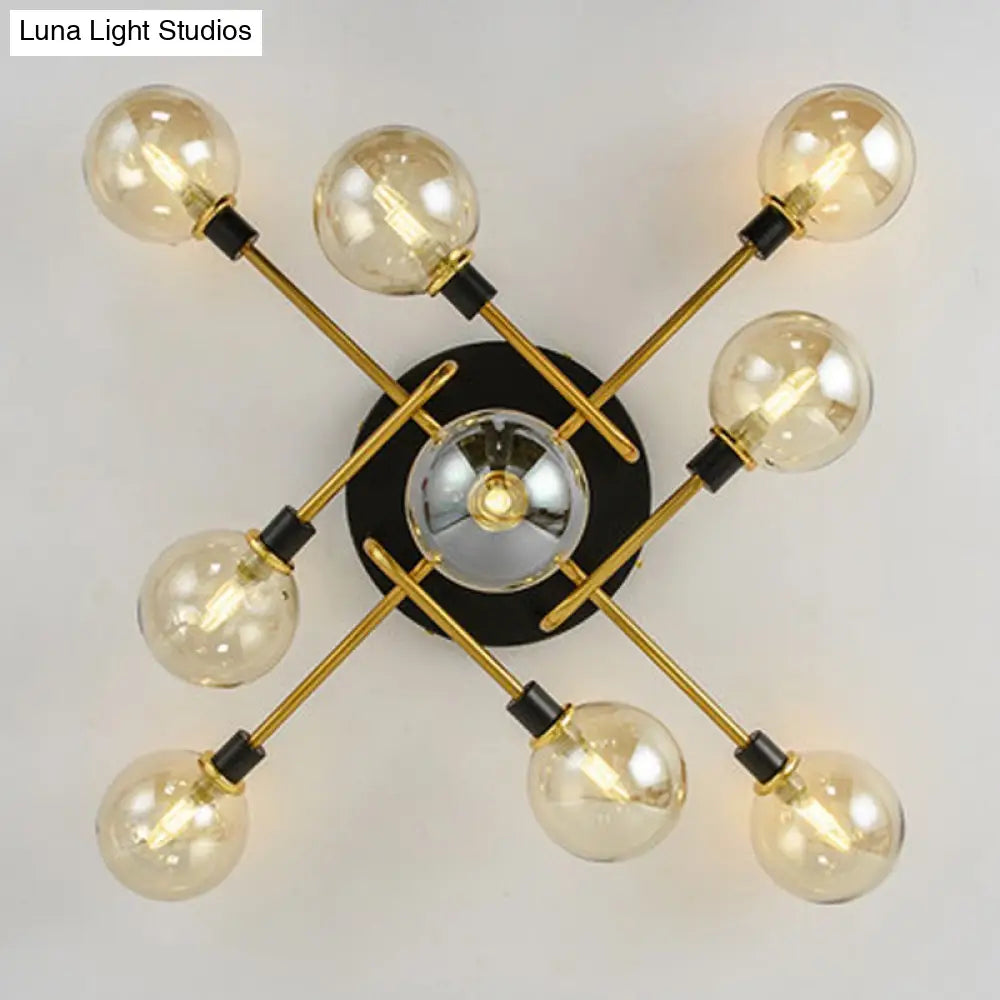 DecorBites™ DecorBites™ Contemporary Stained Glass Ceiling Light Fixtures for Bedroom - Bubble Semi Flush Mount Lighting