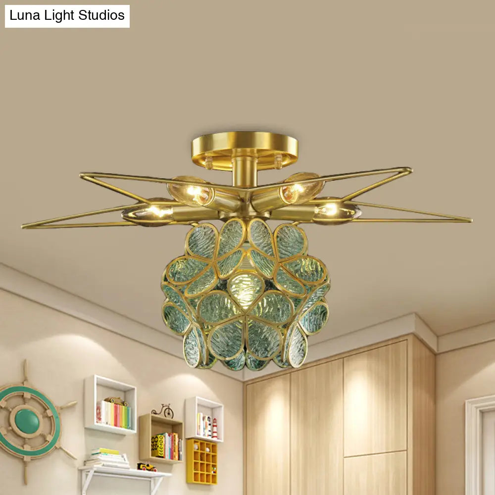 DecorBites™ DecorBites™ Contemporary Star Metal Close to Ceiling 1-Light Semi-Flush Mount