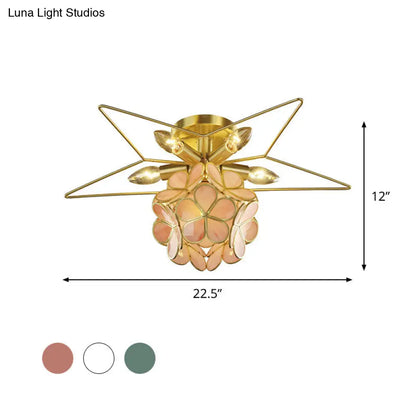 DecorBites™ DecorBites™ Contemporary Star Metal Close to Ceiling 1-Light Semi-Flush Mount