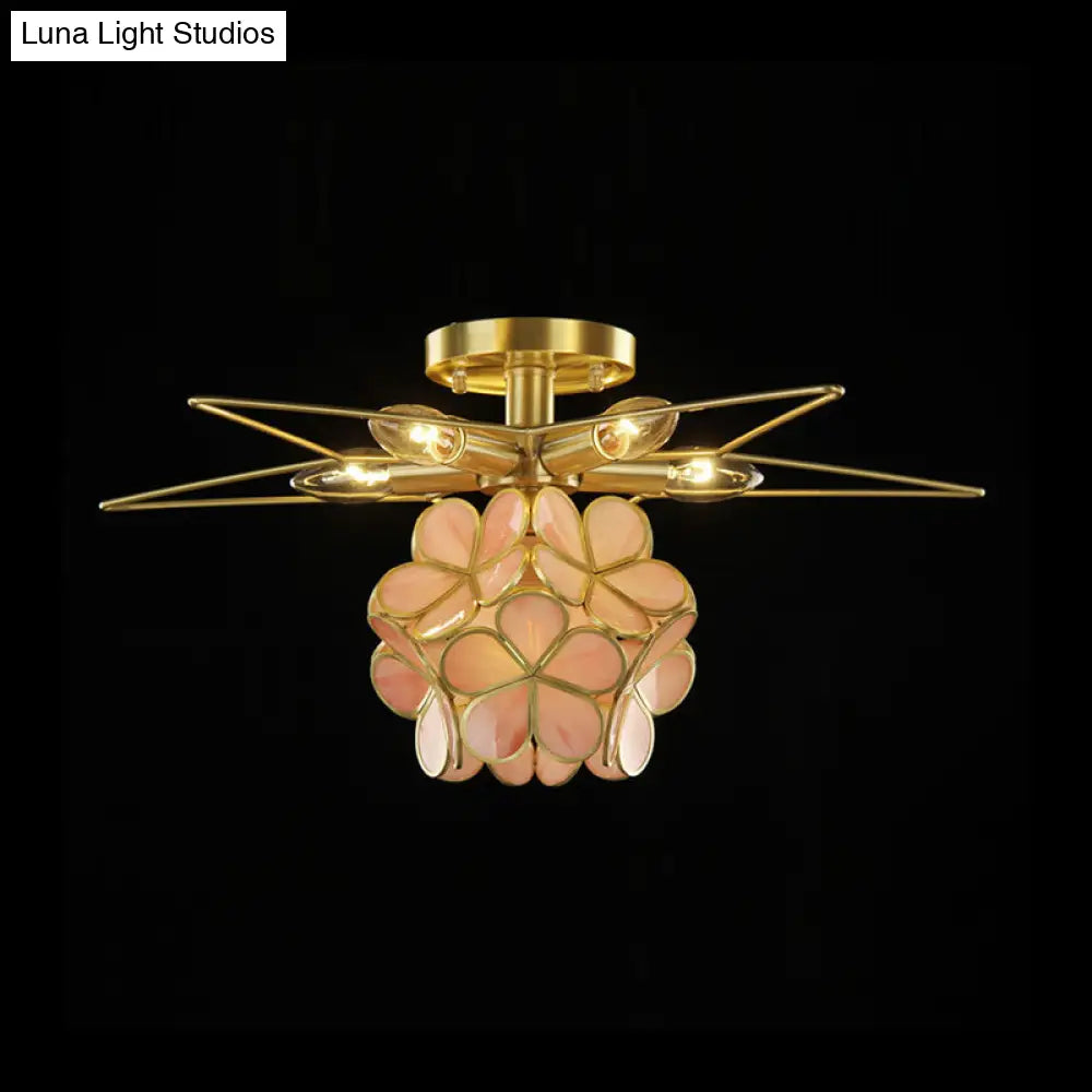 DecorBites™ DecorBites™ Contemporary Star Metal Close to Ceiling 1-Light Semi-Flush Mount