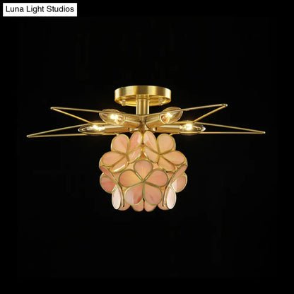 DecorBites™ DecorBites™ Contemporary Star Metal Close to Ceiling 1-Light Semi-Flush Mount