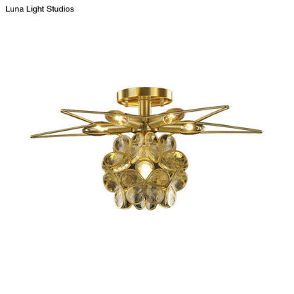 DecorBites™ DecorBites™ Contemporary Star Metal Close to Ceiling 1-Light Semi-Flush Mount