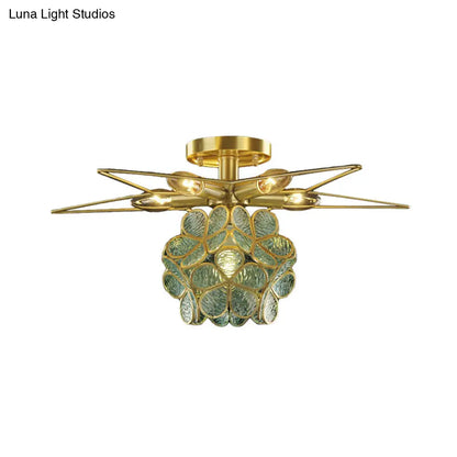 DecorBites™ DecorBites™ Contemporary Star Metal Close to Ceiling 1-Light Semi-Flush Mount