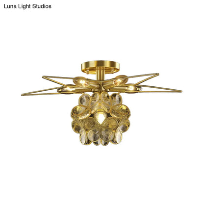DecorBites™ DecorBites™ Contemporary Star Metal Close to Ceiling 1-Light Semi-Flush Mount