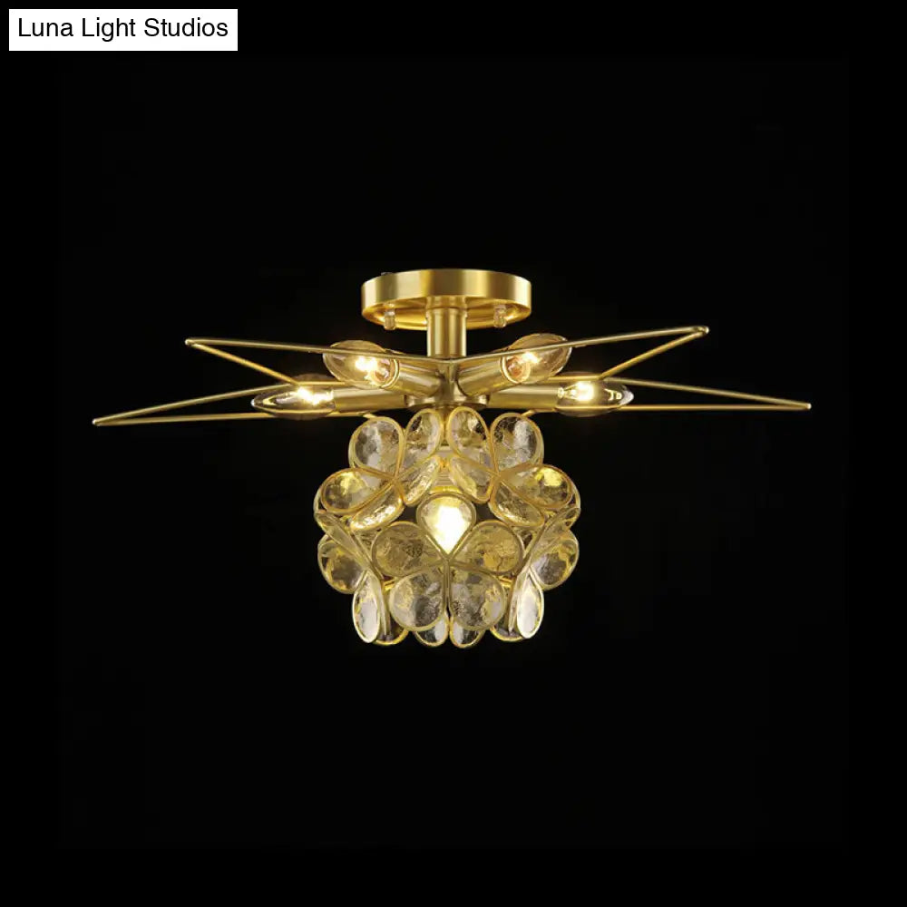 DecorBites™ DecorBites™ Contemporary Star Metal Close to Ceiling 1-Light Semi-Flush Mount