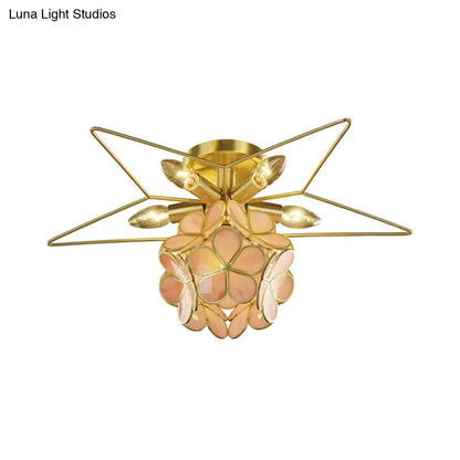 DecorBites™ DecorBites™ Contemporary Star Metal Close to Ceiling 1-Light Semi-Flush Mount