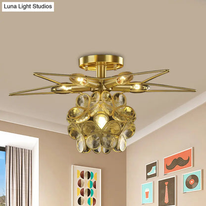 DecorBites™ DecorBites™ Contemporary Star Metal Close to Ceiling 1-Light Semi-Flush Mount