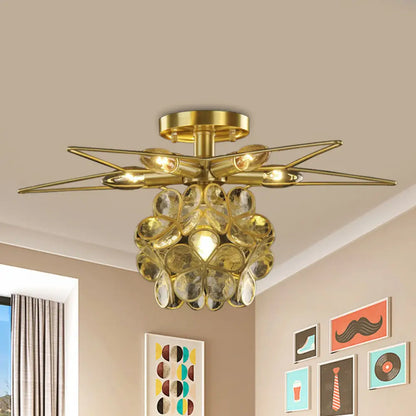 DecorBites™ DecorBites™ Contemporary Star Metal Close to Ceiling 1-Light Semi-Flush Mount